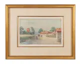'Untitled' village road by Frederick Judd Waugh, 1904, watercolor on paper, sold Jan 2024