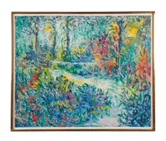 Path Through The Woods by Charles Melohs, 1967, oil on canvas, sold Jan 2024