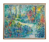 Path Through The Woods by Charles Melohs, 1967, oil on canvas, sold Jan 2024