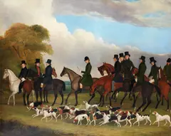 Members of the Hopton Hunt 1841 by John Paul, oil on canvas, offered Nov 2014