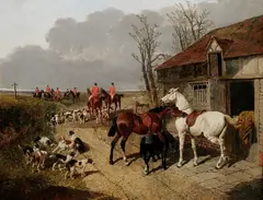 The Meet by Jnr. John Frederick Herring, oil on canvas, sold Nov 2014