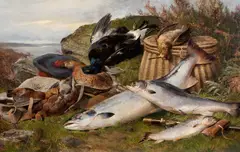 Sport from Loch and Moor by Henry Maurice Page, oil on canvas, sold Nov 2014
