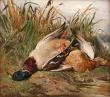 Pair of Mallards by Rba John Sargent Noble, oil on panel, sold Nov 2014