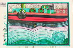 Rainy Day on Waves of Love by Friedensreich Hundertwasser, 1971, Screenprint in Colors, offered Jun 2026