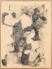 Untitled Abstract by Stephen Phillips, 1967, Pencil and Ink on Paper, offered Jun 2026