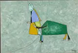 (Vietnamese, b. 1962), Figure with Bull by Lê Thiết Cương, 1996, Gouache on Fabric, sold Jun 2026