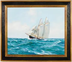 Schooner by Charles Vickery, Oil on Canvas, sold Jun 2026