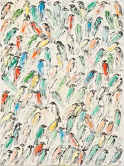Finches by Hunt Slonem, Oil on Canvas, sold Jun 2026