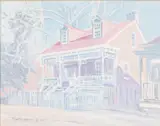 The King-Tisdell Cottage by Myrtle Jones, 2000, Oil on Canvas, sold Jun 2026