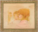 Mother and Child by Edna Hibel, Lithograph with Oil and Conte, offered Jun 2026