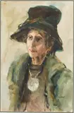 Portrait of Mae Bennett Brown by Betty Lou Schlemm, Watercolor, offered Jun 2026