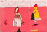 (Vietnamese, b. 1962), Figures on a Red Background by Lê Thiết Cương, 1997, Gouache on Fabric, sold Jun 2026