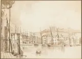 Dover Inner Harbour by Sir Charles D'Oyly, 7th Baronet, 1848, Watercolor with pencil, offered Jun 2026