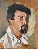 Portrait of a Man by C. Rosona, 1966, Oil on Paper laid on Board, offered Jun 2026