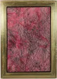 Bursting the Mind's Barrier by Joseph Nechvatal, 1986, Silkscreen and Acrylic on Canvas, sold Feb 2026