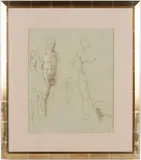 Multiple Figure Studies by Paul Goadby Stone, Pencil and Wash on Paper, sold Feb 2026