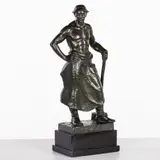 Miner by Hermann Haase-Ilsenburg, Bronze, sold Feb 2026