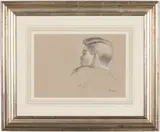 Portrait of a Man by Paul Goadby Stone, 1955, Pencil Study, sold Feb 2026