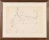 Studies of Male Figures by Paul Goadby Stone, Pencil on Paper, sold Feb 2026