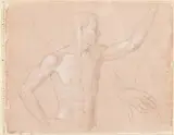 Double Sided Male Figure Study by Paul Goadby Stone, 1961, Pencil and Wash, sold Feb 2026
