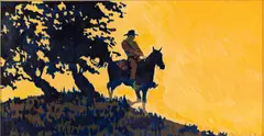 Glen Ford by William Schenck, 1984, Oil on Paper, sold Feb 2026