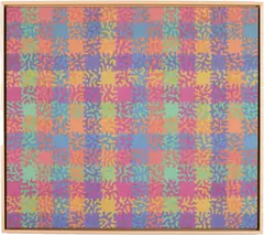 Multicolor Checkered Abstract by Mario Yrisarry, 1973, Acrylic on Canvas, sold Feb 2026