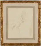 Seated Male Figure by Paul Goadby Stone, Pencil and Wash on Paper, sold Feb 2026