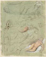 Double Sided Figure Studies by Paul Goadby Stone, 1957, Pencil and Wash on Paper, sold Feb 2026