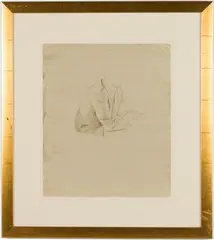 Seated Man Study by Paul Goadby Stone, Graphite and Wash, sold Feb 2026
