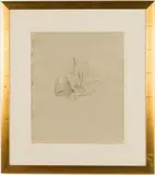 Seated Man Study by Paul Goadby Stone, Graphite and Wash, sold Feb 2026
