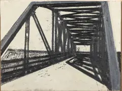 Bridge Study I by William Steiger, 1990, Oil on Board, sold Feb 2026