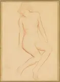 Seated Nude by William McGregor Paxton, 1934, Pencil Study, sold Feb 2026