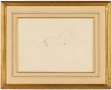 Reclining Female Nude by William McGregor Paxton, 1929, Pencil Study, sold Feb 2026