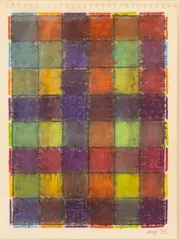 Untitled, Grid by Mario Yrisarry, Pastel on Paper, sold Feb 2026
