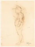 Standing Figure by Miguel Condé, 1966, Pencil on Paper, sold Feb 2026