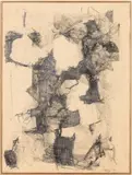 Untitled Abstract by Stephen Phillips, 1967, Pencil and Ink on Paper, sold Feb 2026
