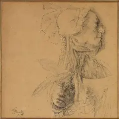 Study of Two Faces by Miguel Condé, 1964, Pencil on Paper, sold Feb 2026