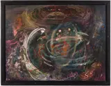 This is Distant by Ron Meisner, 1985, Oil on Panel, sold Feb 2026