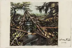 Abstract Landscape by Isaac McCaslin, 2012, Pastel on Paper, sold Feb 2026