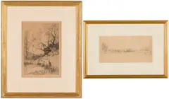 Environs de Rossillon by Adolphe Appian, Etching, sold Feb 2026