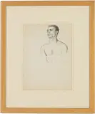 Portrait Study of a Man by Vito Tomasello, 1962, Pencil, sold Feb 2026