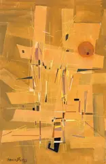 Ohne Titel by Francis Bott, 1952, Gouache und Pastell über Bleistift auf Papier, sold Jun 2013