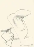 Mutter und Sohn by Maria Lassnig, 1997, Bleistift auf leichtem Karton, sold Nov 2011