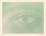 Dominiques Auge by Franz Gertsch, 1988, Holzstich in Grün auf Japan, sold Jun 2012
