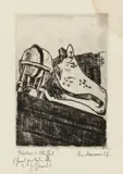 Globus und Muschel by Max Beckmann, 1927, Kaltnadel auf Velin, sold May 2013