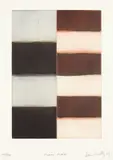 Mirror Mirror by Sean Scully, 2002, Original-Halbleinenmappe mit einer Farbaquatinta auf Velin mit begleitendem Text von Jürgen Habermas, sold Jun 2013