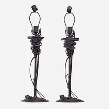 Two Table Lamps by Albert Paley, sold Sep 2017