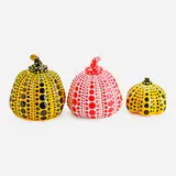 Three Pumpkins by Yayoi Kusama, Japan, sold Sep 2017
