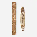 Gope (spirit board) and shield by Papuan, carved wood, pigment, sold Jun 2023
