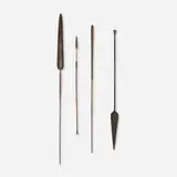 Spears, set of four by African, iron, carved wood, bronze, sold Jun 2023